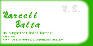 marcell balta business card